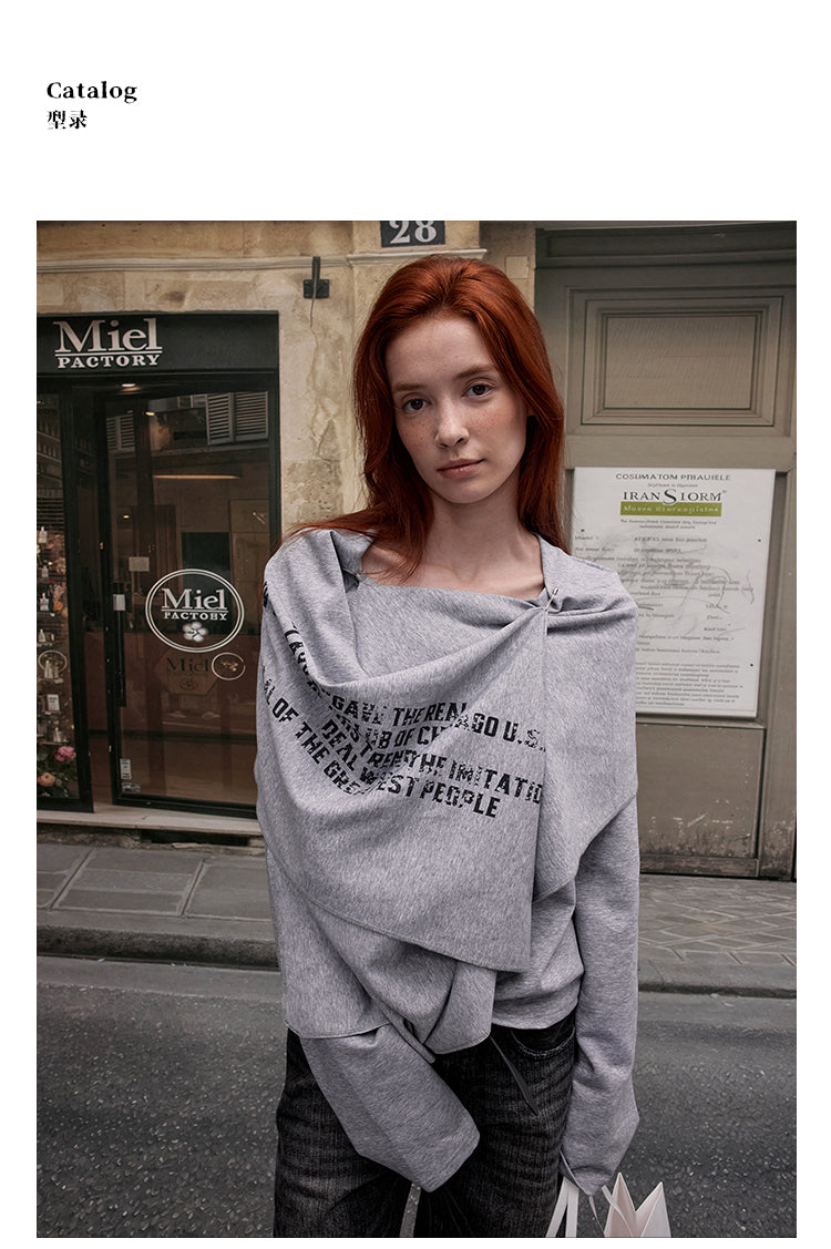 MADWITCH ASYMMETRIC CAPE HOODIE #TX322