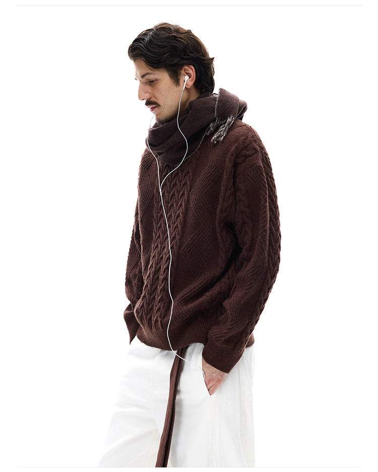 MADWITCH LOOSE CABLE SWEATER #MYO11