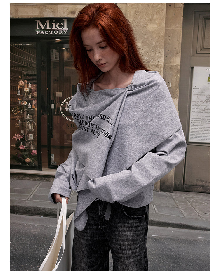 MADWITCH ASYMMETRIC CAPE HOODIE #TX322