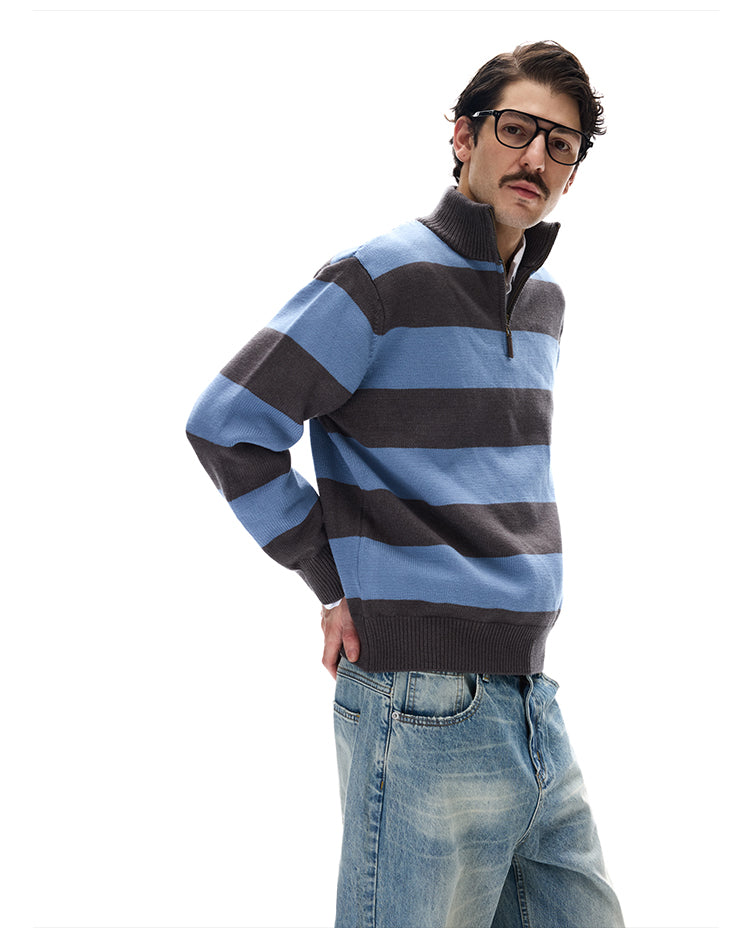 MADWITCH ZIP KNIT SWEATER #AK065