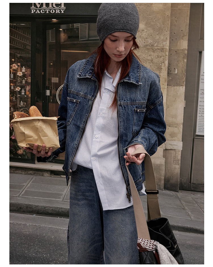 MADWITCH DISTRESSED DENIM JACKET #AB1086