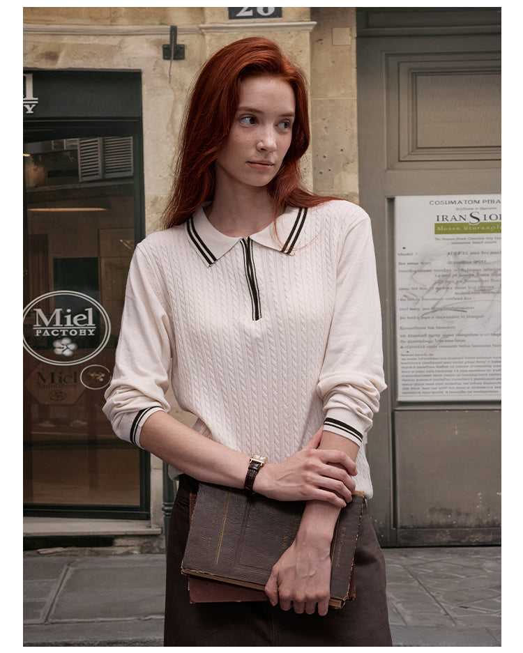 MADWITCH PREPPY CABLE KNIT #51132