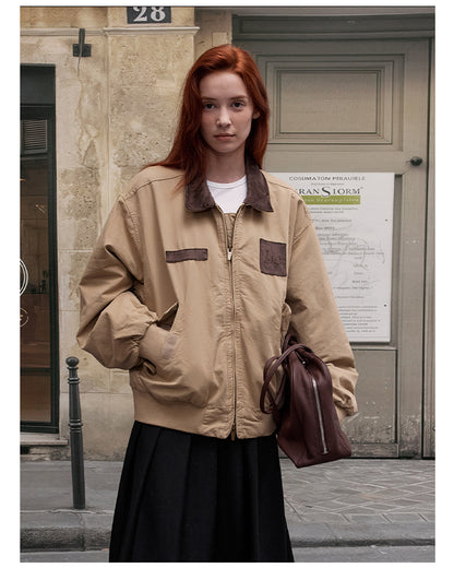 MADWITCH FAUX SUEDE WORKWEAR COAT #MD2562