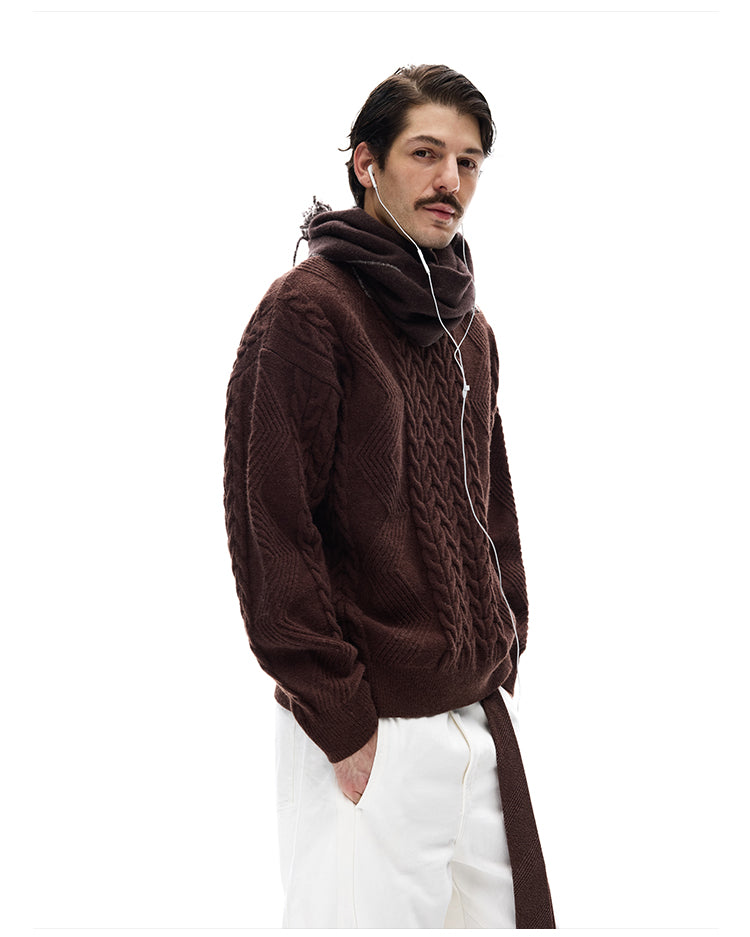 MADWITCH LOOSE CABLE SWEATER #MYO11