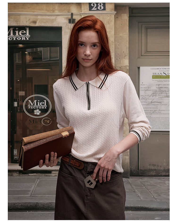 MADWITCH PREPPY CABLE KNIT #51132