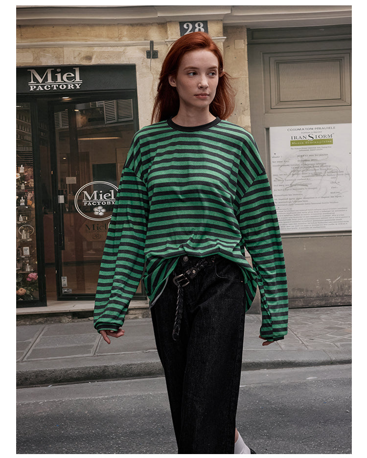 MADWITCH COLOR-BLOCK LINE TOP #G1826