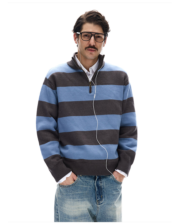 MADWITCH ZIP KNIT SWEATER #AK065