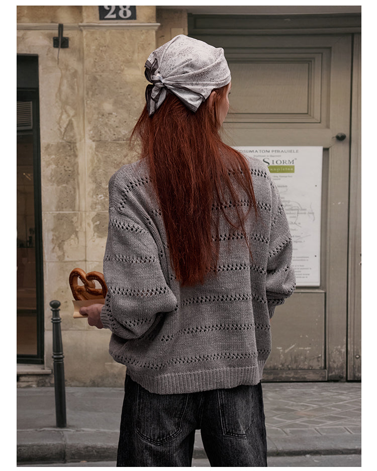 MADWITCH CASUAL OPENWORK CARDIGAN #C109