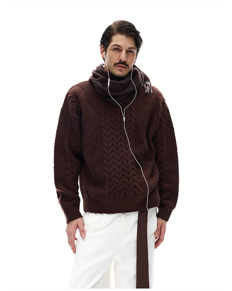 MADWITCH LOOSE CABLE SWEATER #MYO11