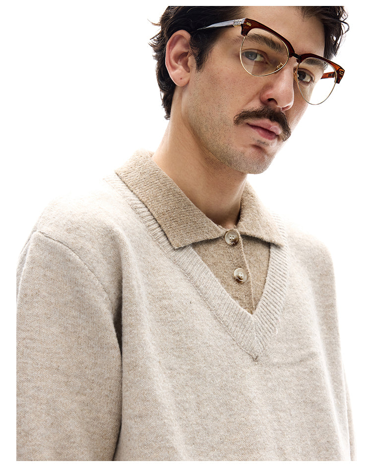 MADWITCH SPLIT COLLAR SWEATER #G530