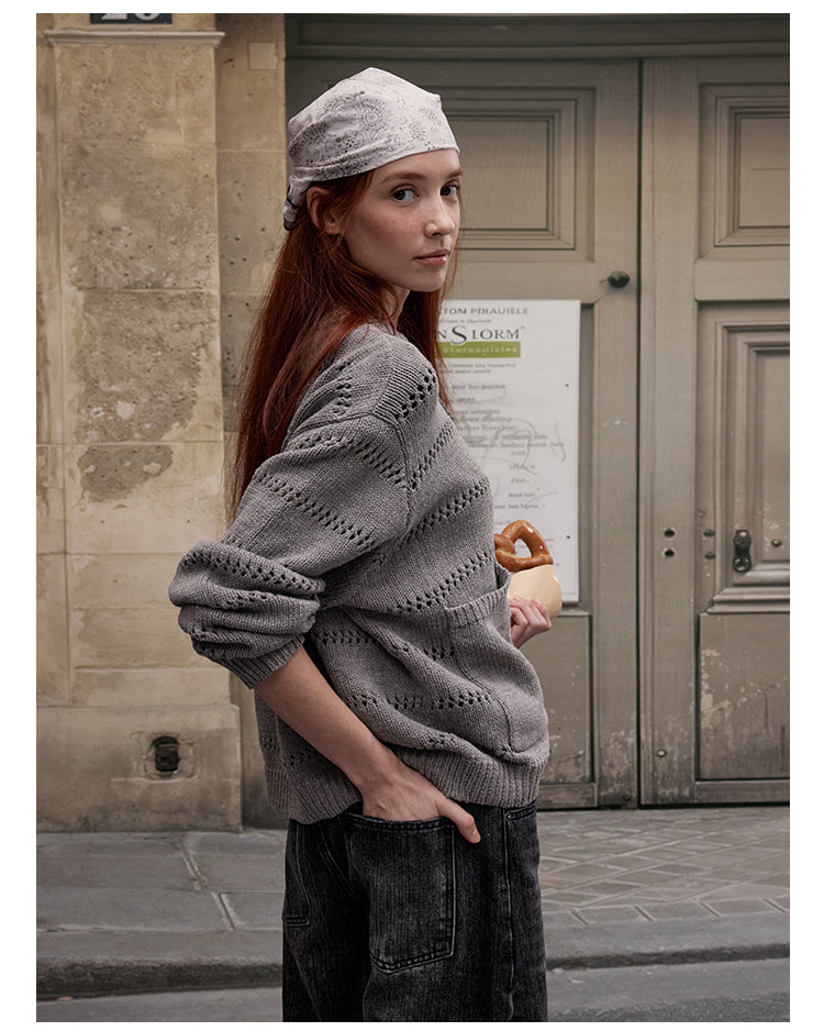 MADWITCH CASUAL OPENWORK CARDIGAN #C109