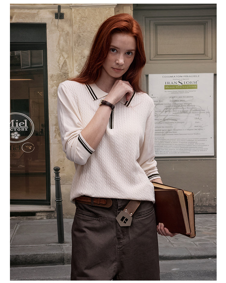 MADWITCH PREPPY CABLE KNIT #51132