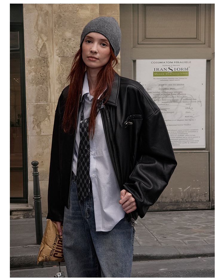 MADWITCH STREETWEAR PU LEATHER JACKET #25047