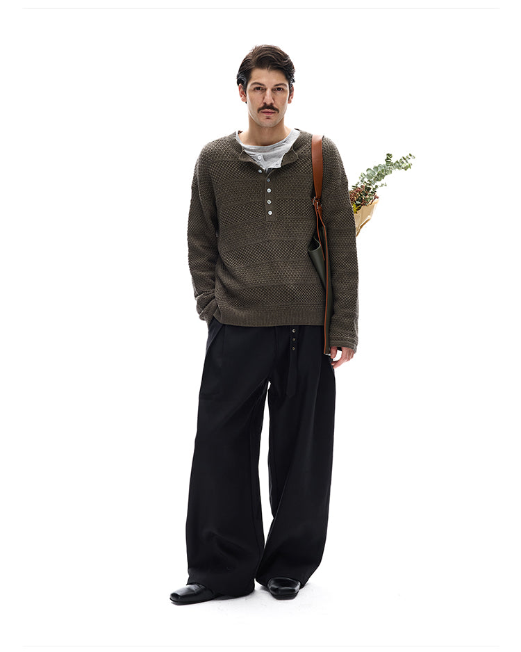 MADWITCH LOOSE HENLEY TOP #68885