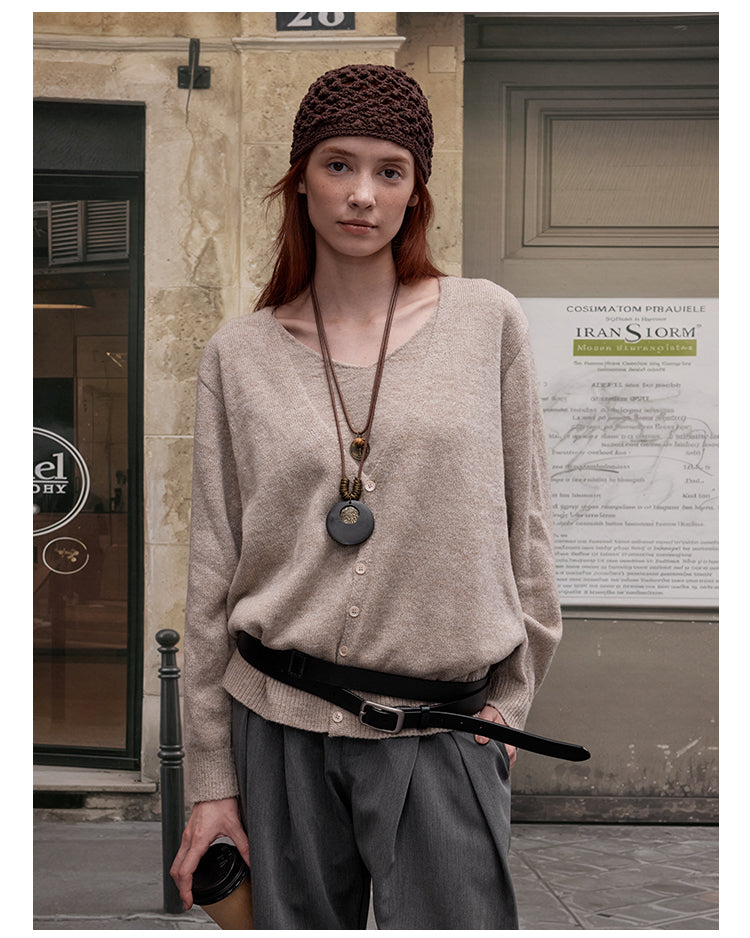 MADWITCH V-NECK KNIT SWEATER #51162