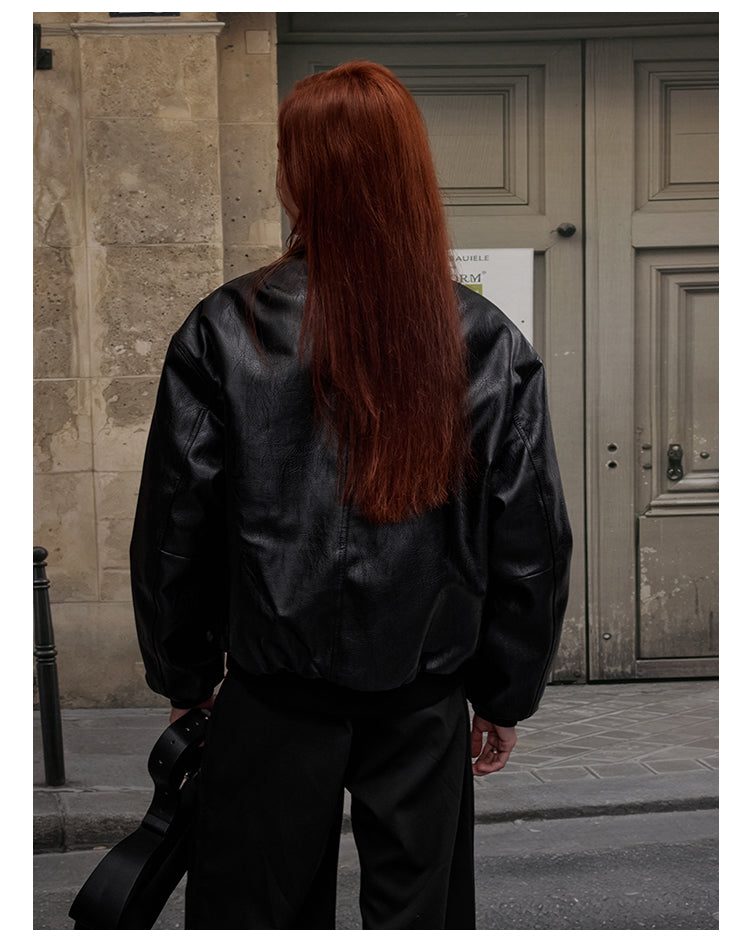 MADWITCH PU INSULATED LEATHER JACKET #AW25080