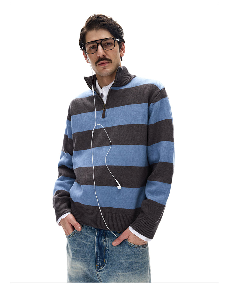 MADWITCH ZIP KNIT SWEATER #AK065