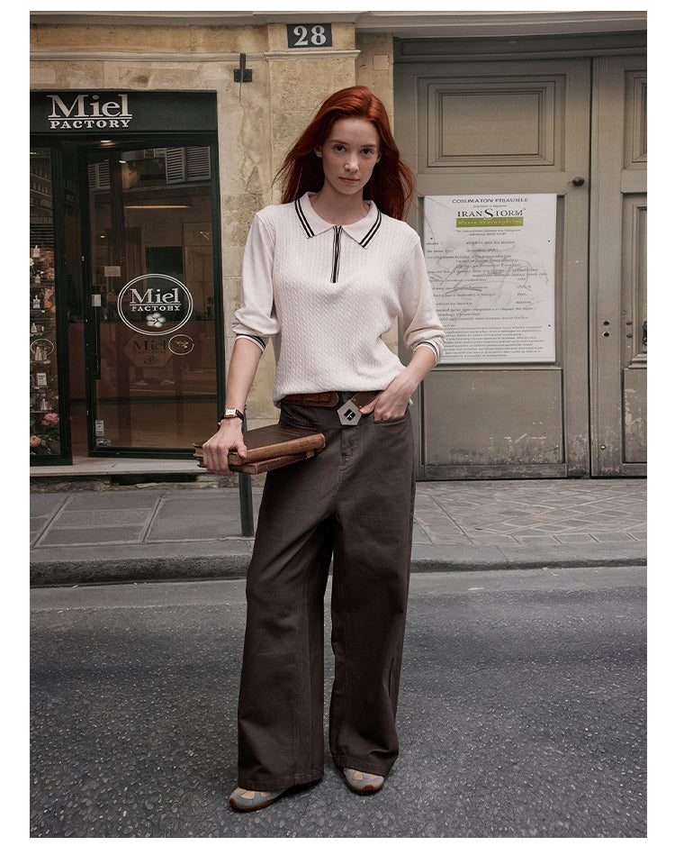 MADWITCH PREPPY CABLE KNIT #51132