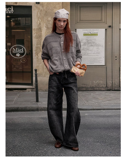 MADWITCH CASUAL OPENWORK CARDIGAN #C109