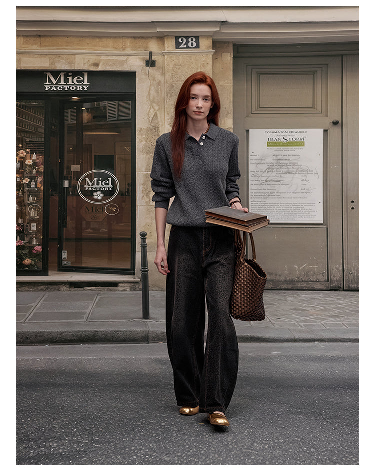 MADWITCH KNIT POLO SWEATER #C91