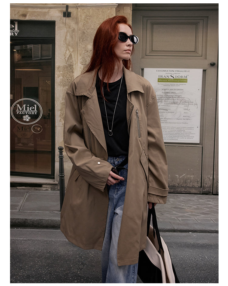 MADWITCH VINTAGE LONGLINE TRENCH COAT #G0098