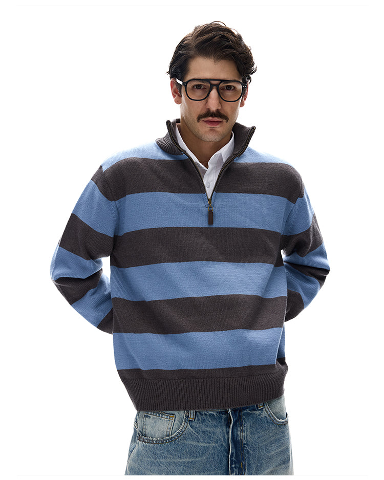 MADWITCH ZIP KNIT SWEATER #AK065