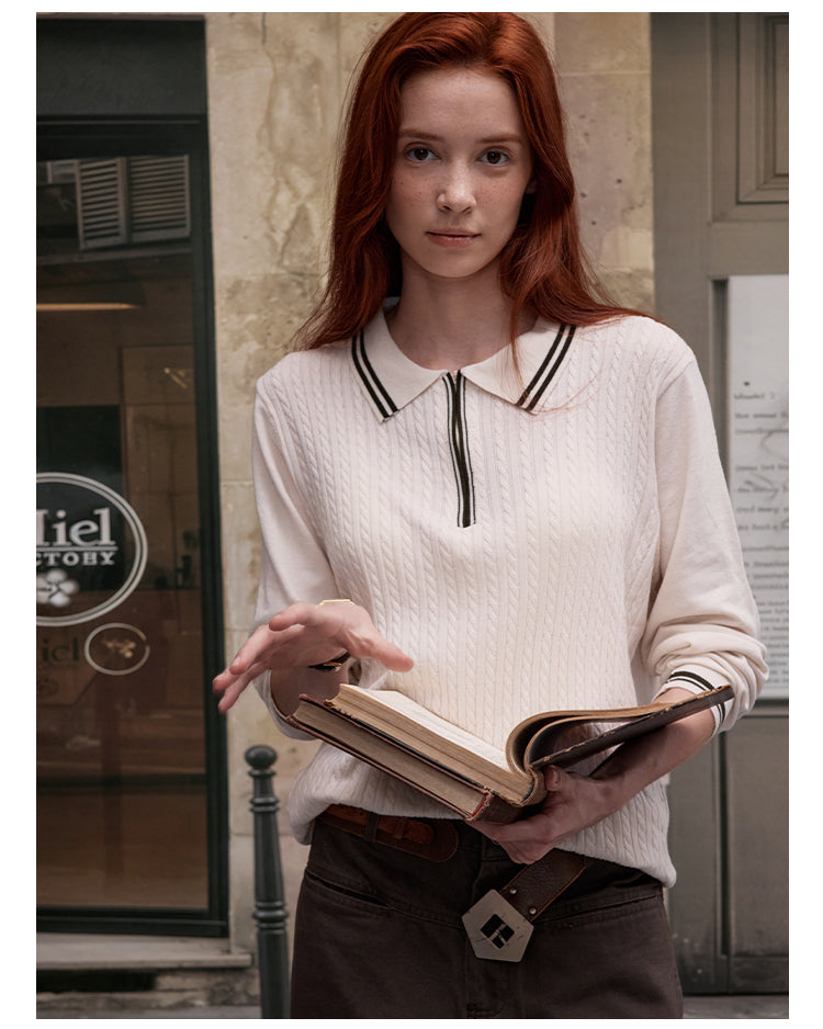 MADWITCH PREPPY CABLE KNIT #51132