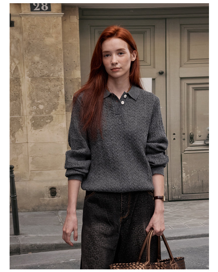 MADWITCH KNIT POLO SWEATER #C91