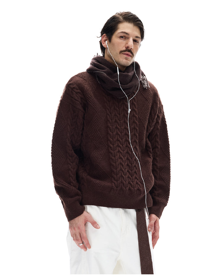 MADWITCH LOOSE CABLE SWEATER #MYO11