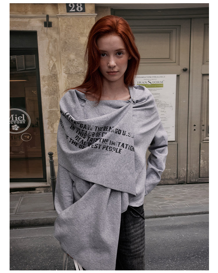 MADWITCH ASYMMETRIC CAPE HOODIE #TX322