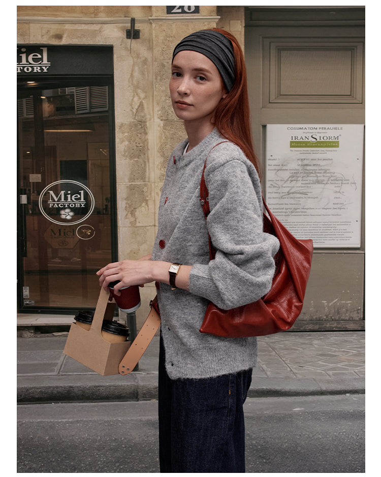 MADWITCH BUTTON FRONT KNIT SWEATER #AB1107