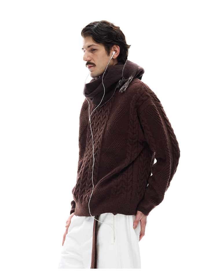 MADWITCH LOOSE CABLE SWEATER #MYO11