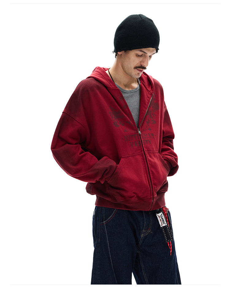 MADWITCH GRUNGE ZIP HOOD #27413