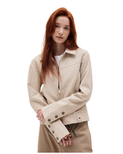 MADWITCH SLIM FIT PU LEATHER JACKET #C271Q25