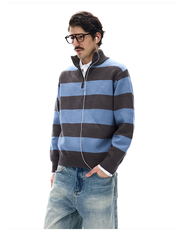 MADWITCH ZIP KNIT SWEATER #AK065