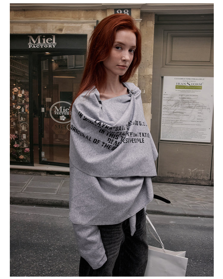 MADWITCH ASYMMETRIC CAPE HOODIE #TX322