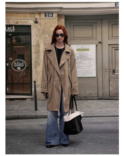 MADWITCH VINTAGE LONGLINE TRENCH COAT #G0098