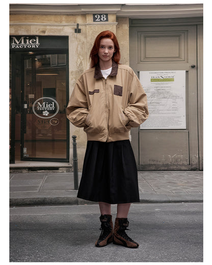 MADWITCH FAUX SUEDE WORKWEAR COAT #MD2562