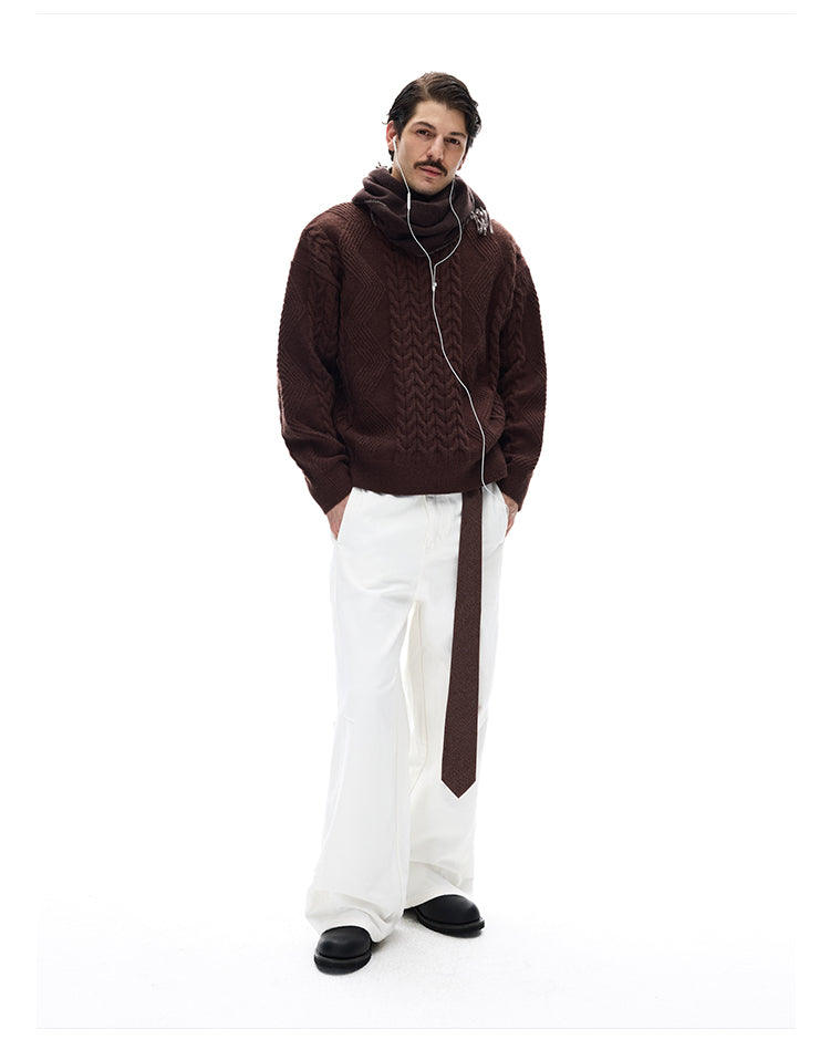 MADWITCH LOOSE CABLE SWEATER #MYO11