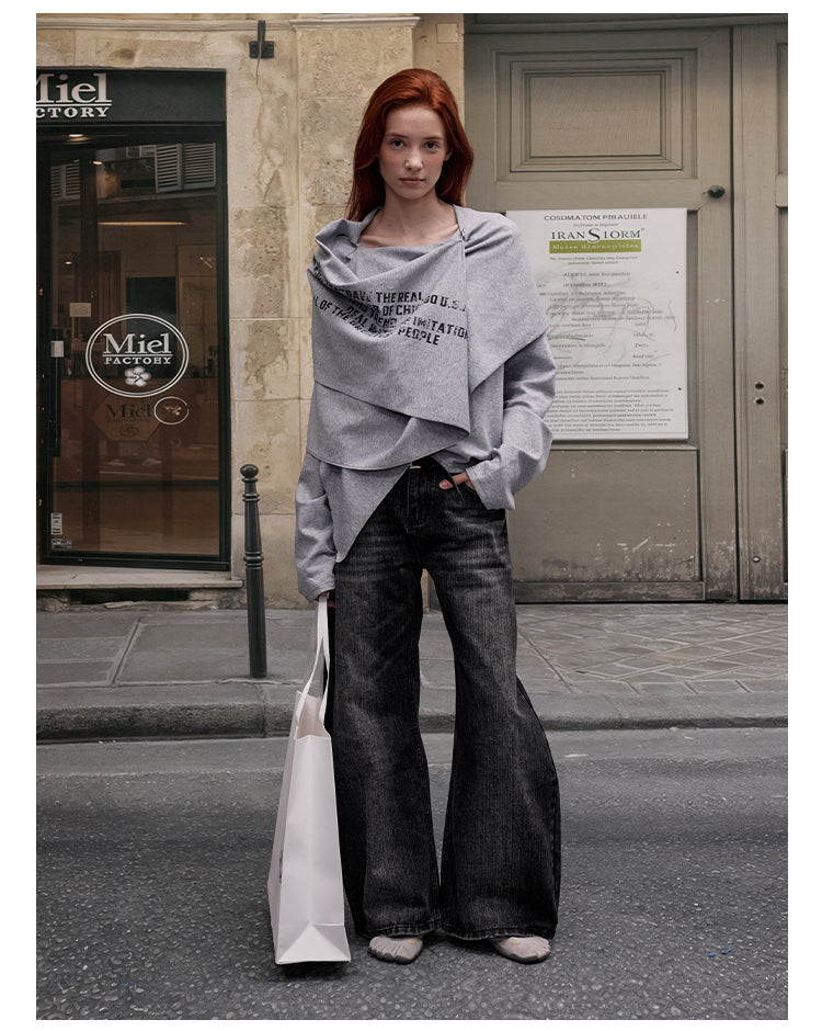 MADWITCH ASYMMETRIC CAPE HOODIE #TX322