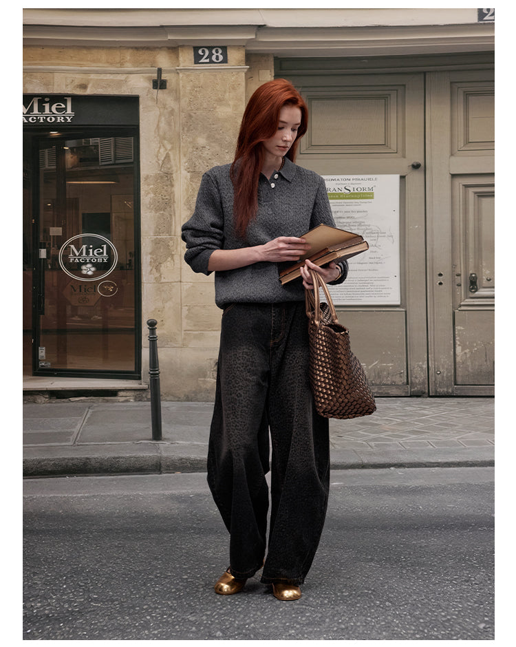 MADWITCH KNIT POLO SWEATER #C91