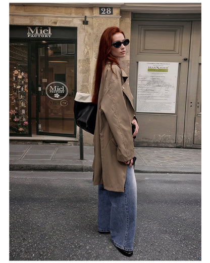 MADWITCH VINTAGE LONGLINE TRENCH COAT #G0098