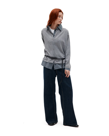 MADWITCH PATCHWORK PLAID SHIRT #MY3346