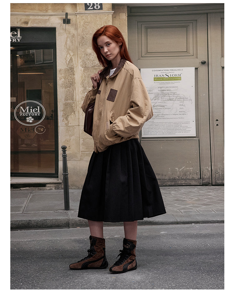 MADWITCH FAUX SUEDE WORKWEAR COAT #MD2562