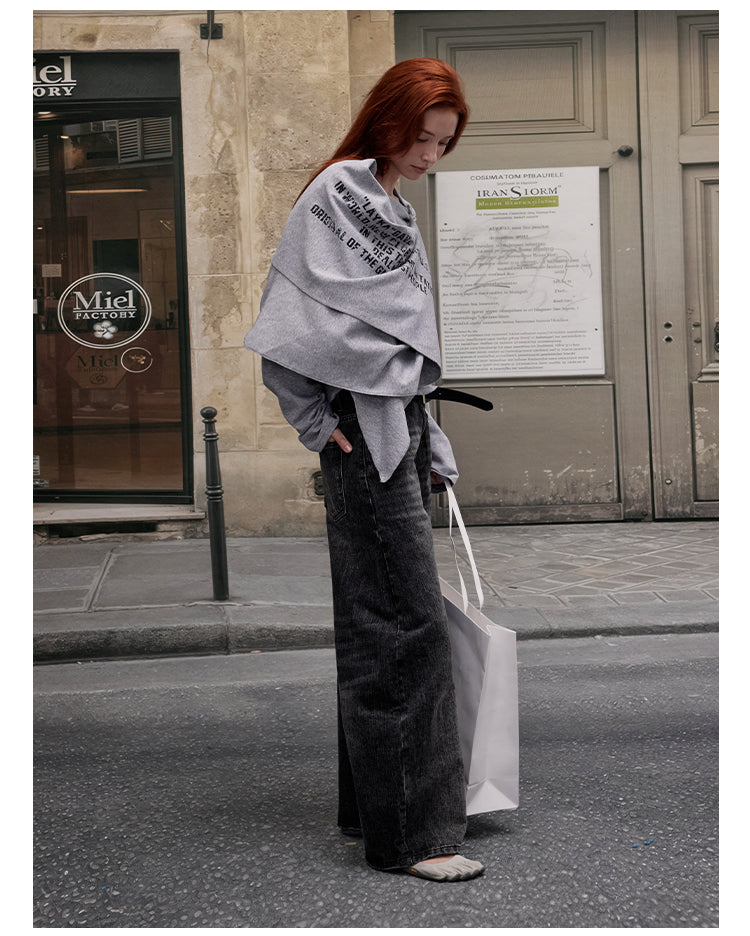 MADWITCH ASYMMETRIC CAPE HOODIE #TX322