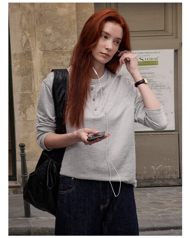 MADWITCH FAUX TWO-PIECE LAYERING TOP #880511