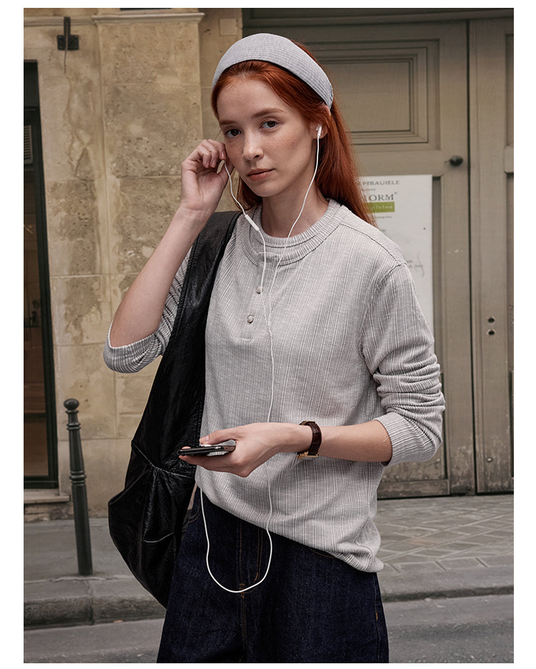 MADWITCH FAUX TWO-PIECE LAYERING TOP #880511