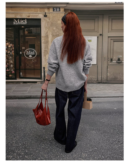 MADWITCH BUTTON FRONT KNIT SWEATER #AB1107