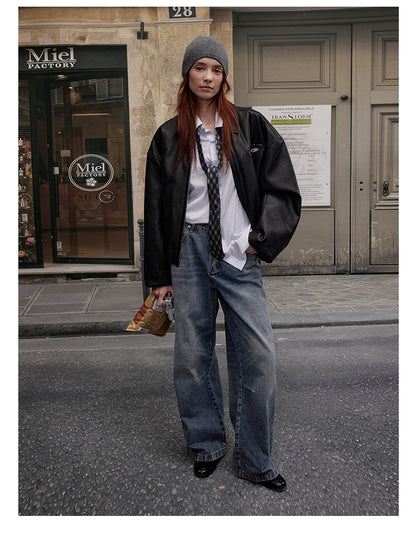 MADWITCH STREETWEAR PU LEATHER JACKET #25047