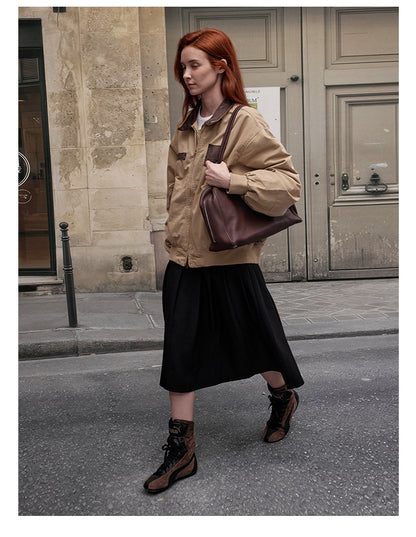 MADWITCH FAUX SUEDE WORKWEAR COAT #MD2562